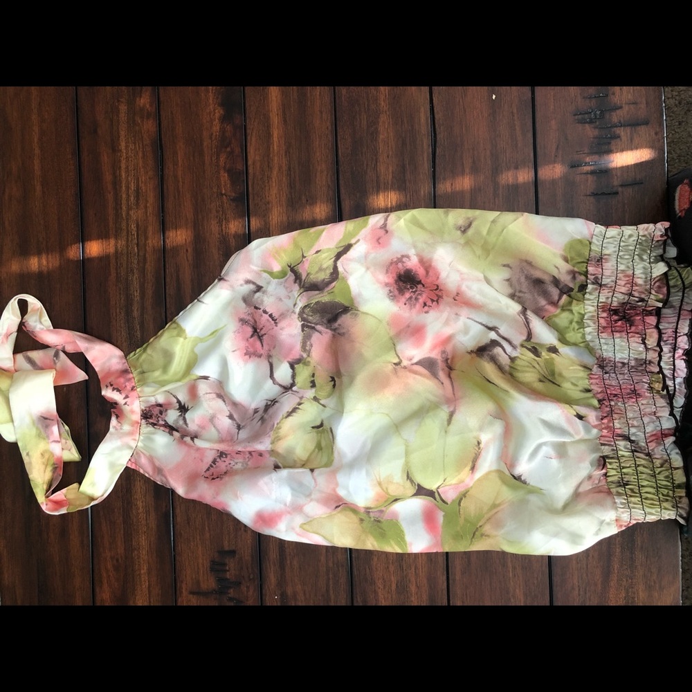 Floral halter top